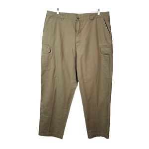 L.L. Bean Vintage Y2K Flat Front Khaki Cargo Pants Men's Size 42x32